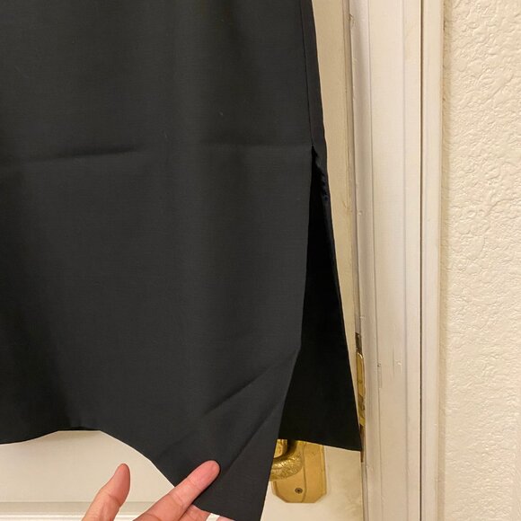 Vintage Excellent Istante Versace 100% Wool Black Skirt Suit Detail Size 4 - Picture 9 of 12